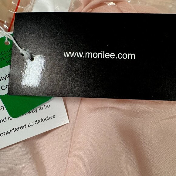 Mori Lee Bridesmaid Dress Long Formal Blush US Size 10 Angelina Faccenda 20423 - Picture 10 of 12